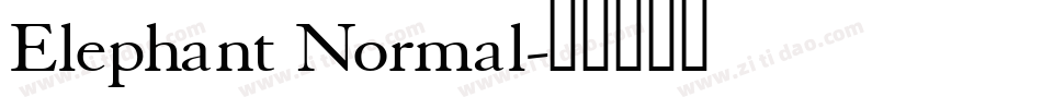 Elephant Normal字体转换